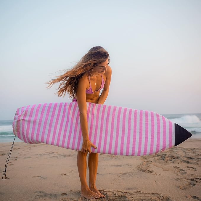 Surf Squared Surfboard Sock Cover and Paddleboard Cover - Lightweight Stretch Protective Surfboard Bag - Surfing Accessories - Shortboard, Longboard, Hybrid, Wakesurf, Standup Paddleboard SUP