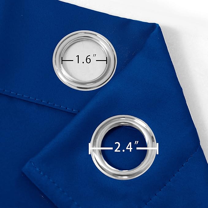 LEMOMO Blackout Curtains 38 x 84 inch/Royal Blue Curtains Set of 2