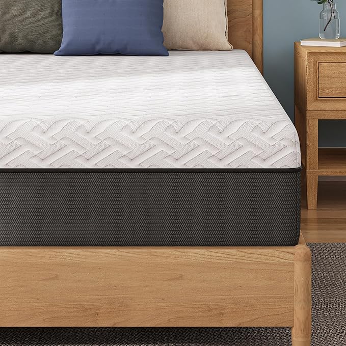 10 Inch Twin Green Tea Memory Foam Mattress for Cool Sleep & Pressure Relief, Bed in a Box, Removable Cover No Fiberglass, CertiPUR-US Certified
