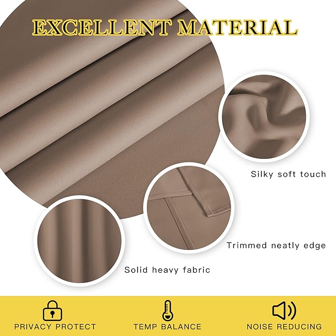 NICETOWN Grommet Blackout Curtain Panel