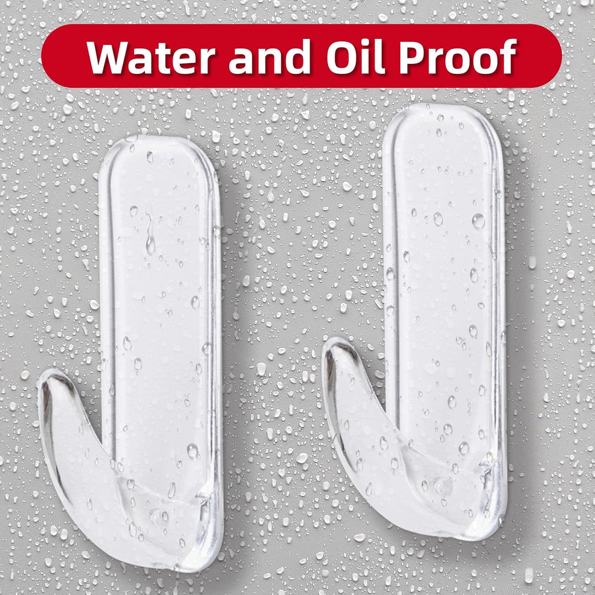 Wall Hooks for Hanging Heavy Duty, Large 12 Self Adhesive Wall with 16 Strips no Damage, Transparent Sticky for Key, Shower,Towel, Coat, Door, Hat