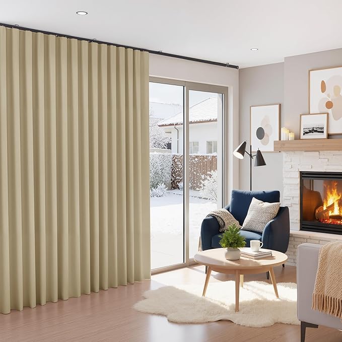 RYB HOME Extra Wide Blackout Curtain