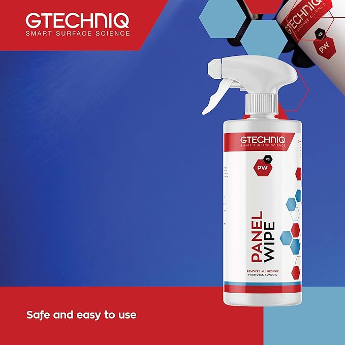 Gtechniq Panel Wipe for Car Cleaning, Pre-Sealant Car Cleaner for Polish Residue, Fragrance-Free, Transparent, 500ml