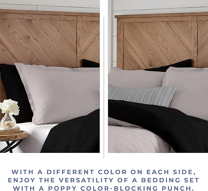 Kotton Culture 120"x120" 3 Pc Super King Plus/Super Oversize King Duvet Cover Set 100% Egyptian Cotton - 600 TC, Zipper Closure & Corner Ties - Fits Only Extra Large Inserts - Night's Shadow