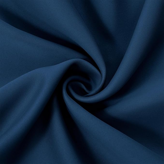 LEMOMO Navy Blue Thermal Blackout Curtains/52 x 108 Inch/Set of 2 Panels Room