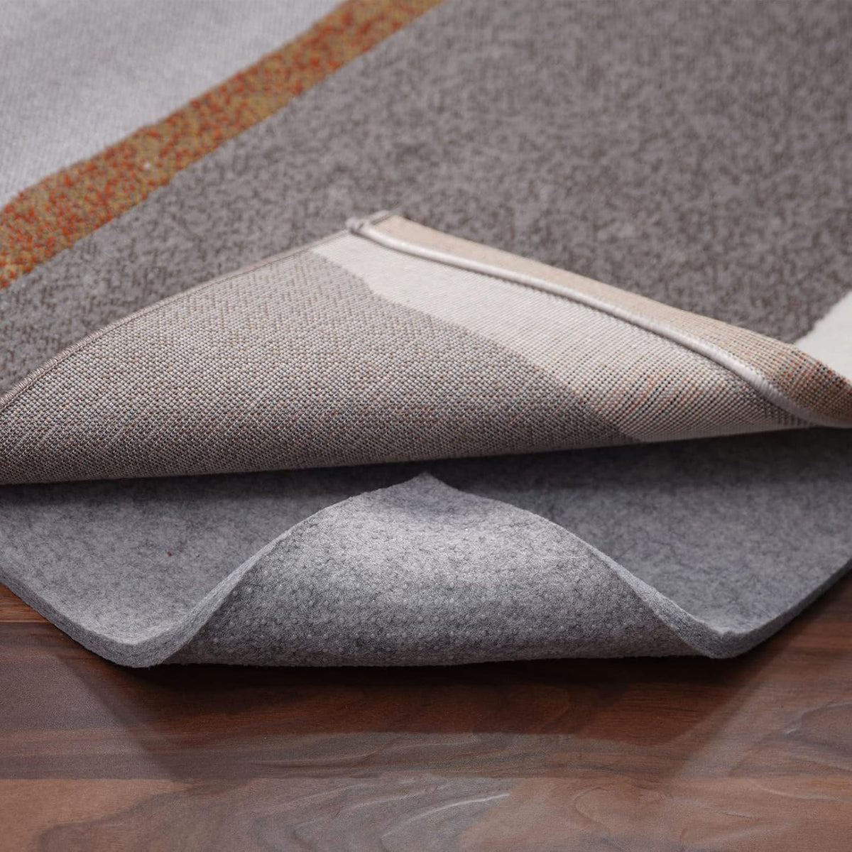 Non Slip Rug Pad Gripper - 2.6x18 Feet 1/8” Extra Thick Felt Under Rug for Runner Rugs and Hardwood Floors,Super Cushioned Non Skid Carpet Padding
