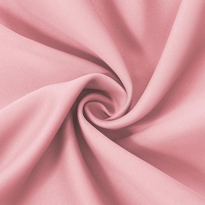 LEMOMO Pink Thermal Blackout Curtains/52 x 72 Inch/Set of 2 Panels Room