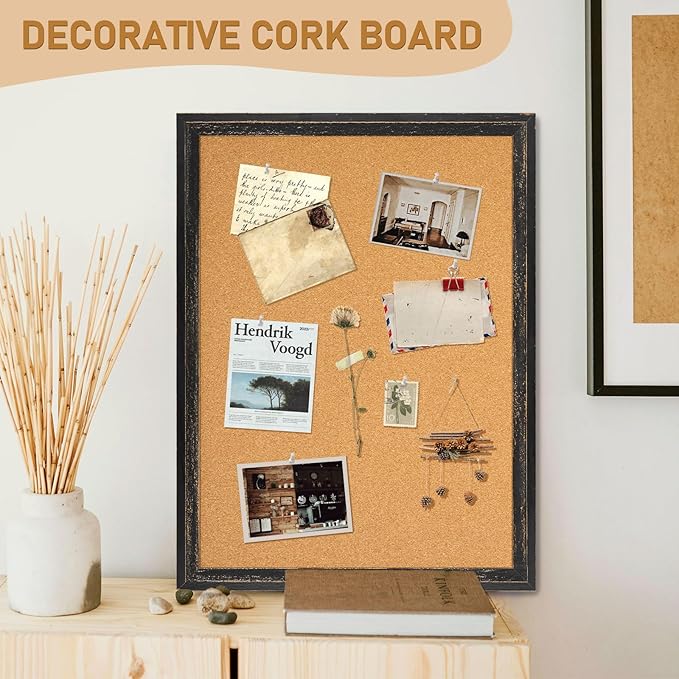 DOLLAR BOSS Cork Board for Office 30 X 20 Inches Cork Boards for Walls Bulletin