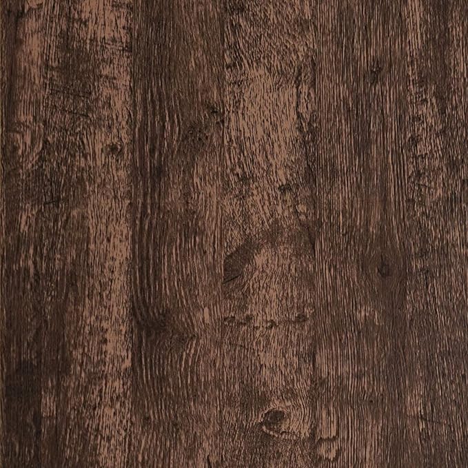 Dimoon315''x17.7" Wood Peel and Stick Wallpaper Removable Dark Brown Thicken