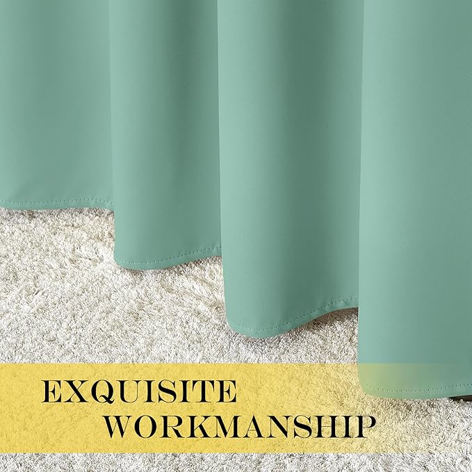 NICETOWN Bedroom Curtain Room Darkening Drapery 102 inches Length