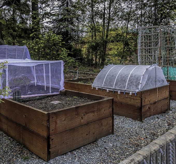 Garden Insect Netting Pest Barrier: 8'x25' Bug Netting for Garden Protection Mosquito Net Fine Mesh Cicada Tree Net Greenhouse Row Cover for Crops Plants Vegetables Flowers Fruits Silver