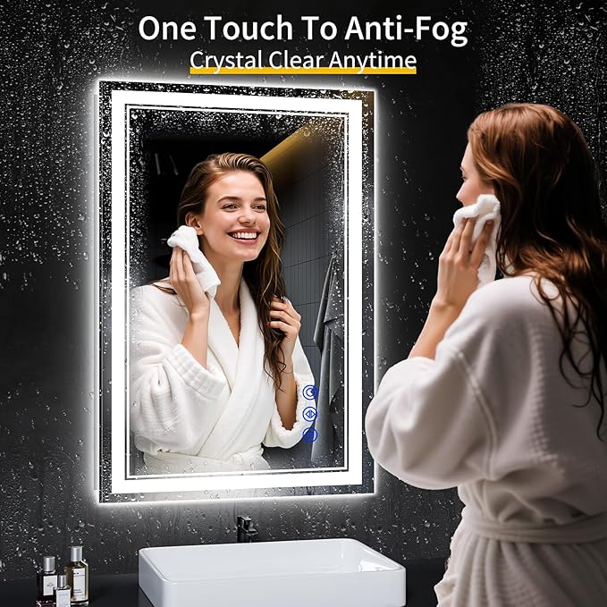 38"x26" LED Bathroom Mirror