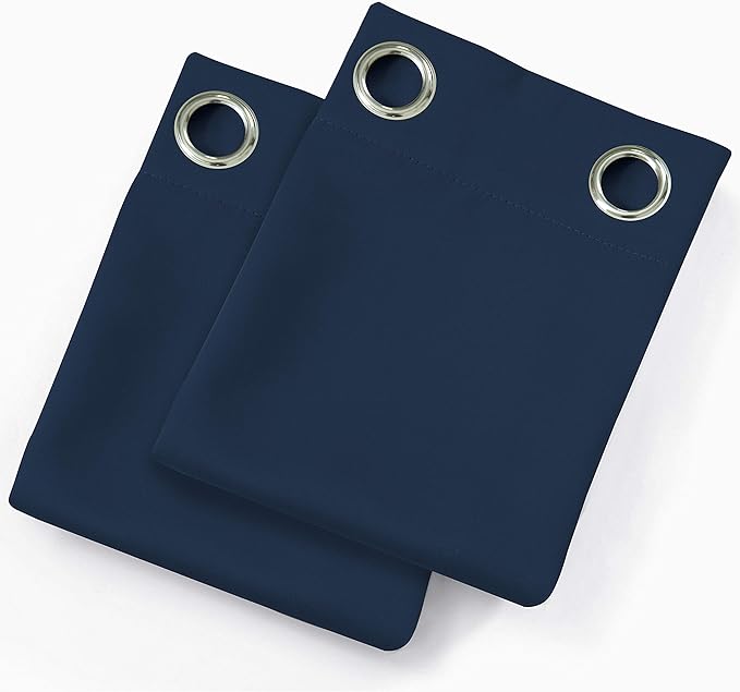 LEMOMO Navy Blue Blackout Curtains 52 x 84 inch/Set of 2 Curtain Panels Room
