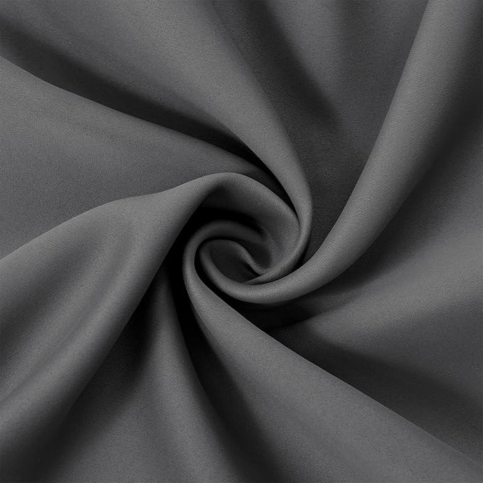 LEMOMO Frost Grey Blackout Curtains 66 x 63 Inch Length/Set of 2 Curtain