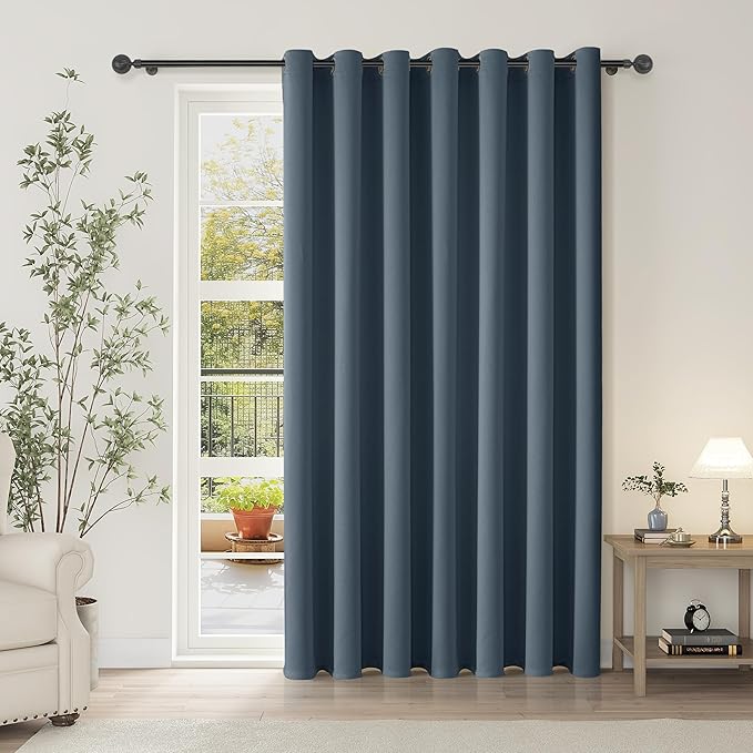 ChrisDowa Room Divider Curtain 84 Inches Long, Wide Blackout Sliding Door