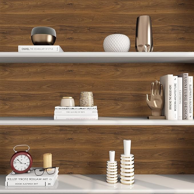 Abyssaly Wood Contact Paper, Self Adhesive Waterproof Wall Paper