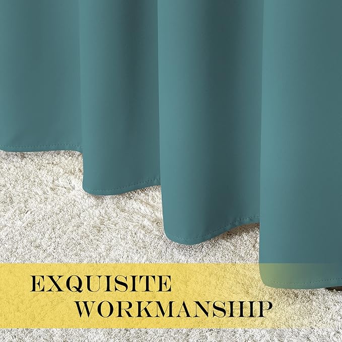 NICETOWN Blackout Drapery Curtain Panel 90 inches Long