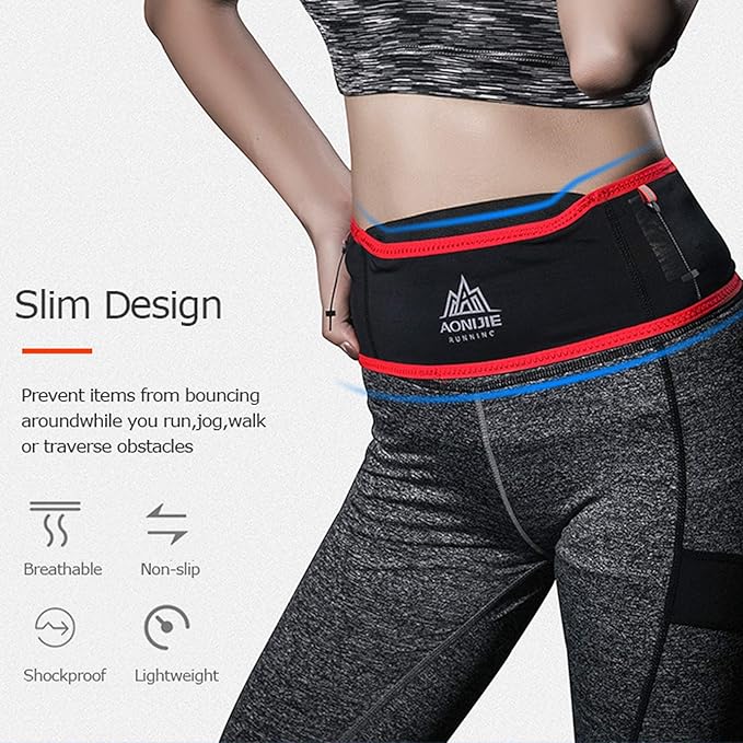 AONIJIE Hydration Belt Running Fanny Pack, with 250ml Soft Water Bottle Flask Phone Holder for Trailing Running Climbing Jogging Cycling Workout Fitness 3 Colors (Black, M/L)