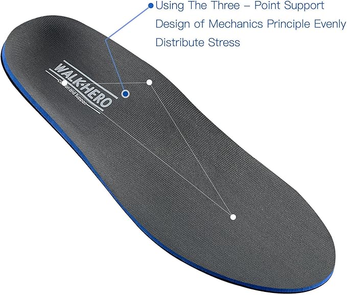 Plantar Fasciitis Feet Insoles Arch Supports Orthotics Inserts Relieve Flat Feet, High Arch (Mens 13-13 1/2)