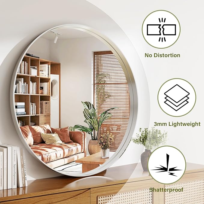 36 Inch Round Bathroom Mirror