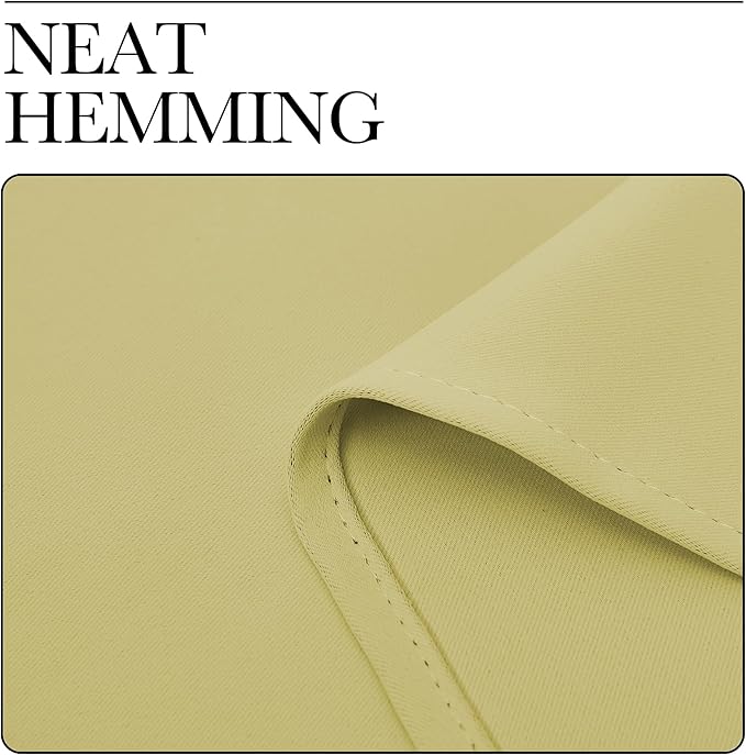 NICETOWN Blackout Curtains for Living Curtains, Paler Yellow, 52 by 63 Inch