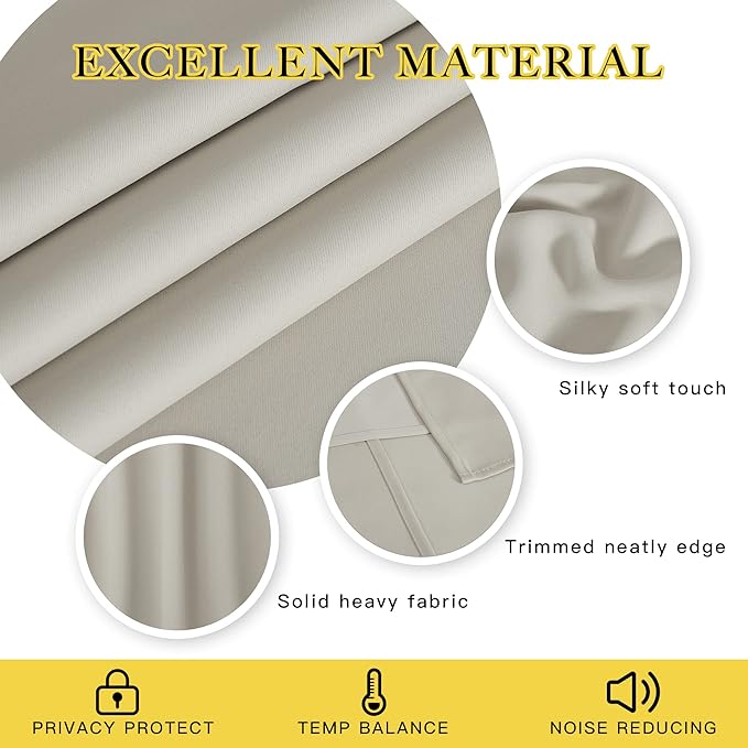 NICETOWN Blackout Curtain for Patio Sliding Door