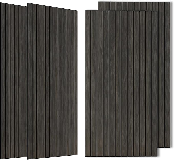 Wood Veneer Acoustic Panels, 4 Pack 47.2”x23.6” Sound Panels, Decorative Large