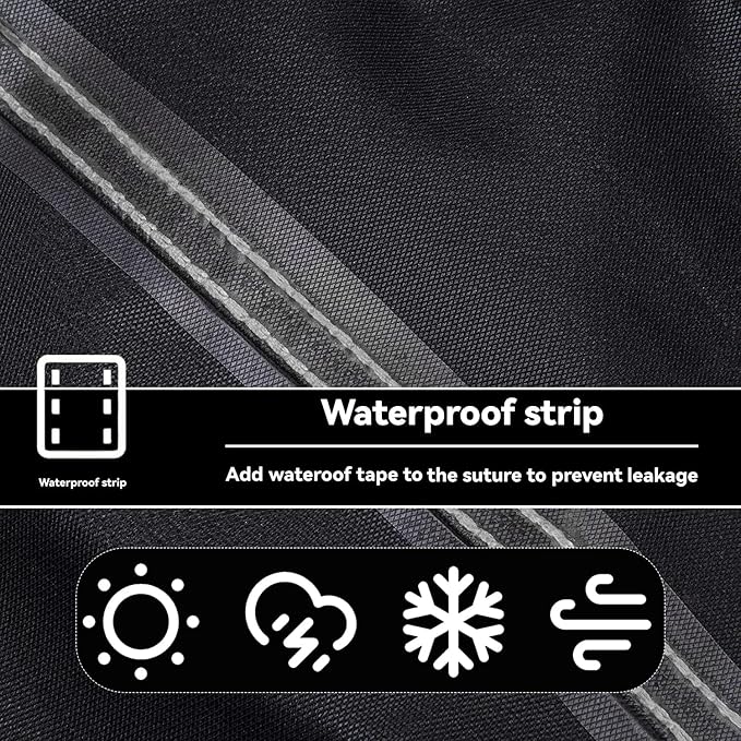 Stainless Steel Table Cover - Heavy Duty Waterproof Cover for 60 x 30 Inches Metal Prep Table, Compatible with 60 inch Outdoor Utility Cart and Storage Cabinet Black