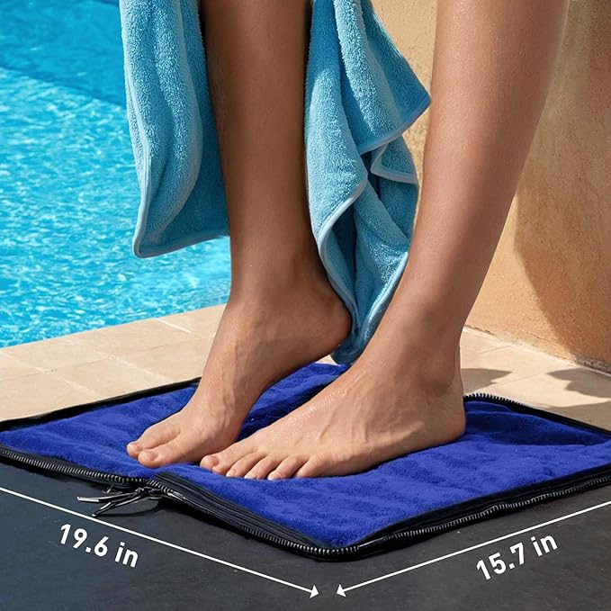 Wet Bag, Wet Dry Bag, Wet bag for swimsuit,Travel, Beach, Pool, Diapers, Dirty Yoga Gym Clothes, Waterproof Embedded Towel Wet Bag(Fleece)-Leakproof Wet Clothes Bag, Beach Travel Essentials