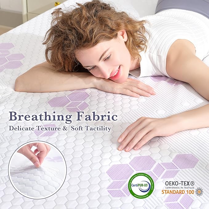 SINWEEK Ultra Soft 3 Inch Memory Foam Mattress Topper King Size, Soft Mattress Pad for Back Pain Relief, High Density Foam Bed Topper with Textured Cover, CertiPUR-US Certified