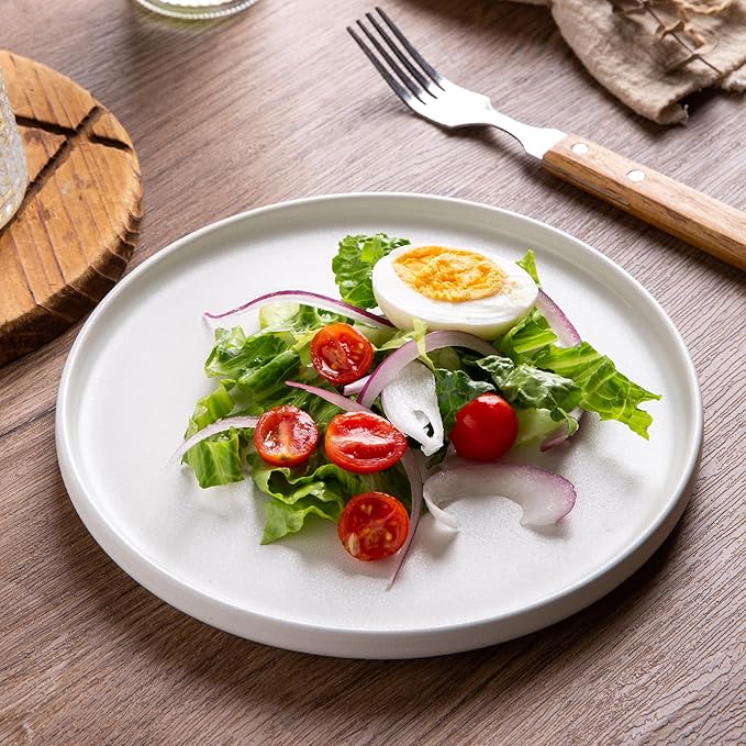 AmorArc Stoneware Dinnerware Sets for 8,Reactive Ceramic Plates and Bowls Set,Highly Chip and Crack Resistant | Dishwasher & Microwave Safe | Round Dishes Set Service for 8 (24pc)
