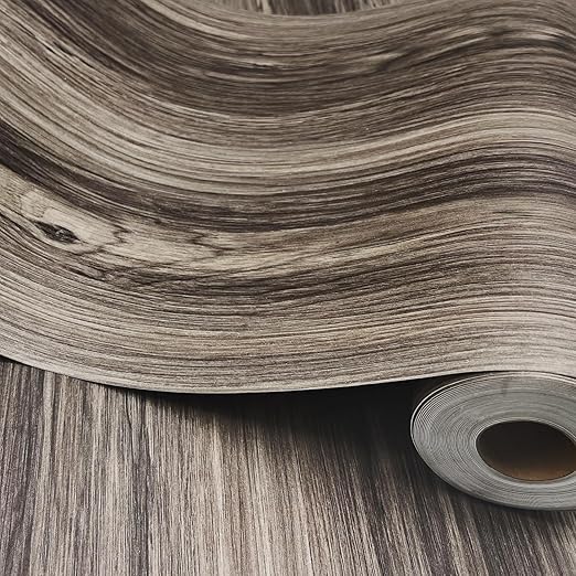 Wood Grain Peel and Stick Floor Tiles – 11.8” Width, Full Roll Length of 394" –