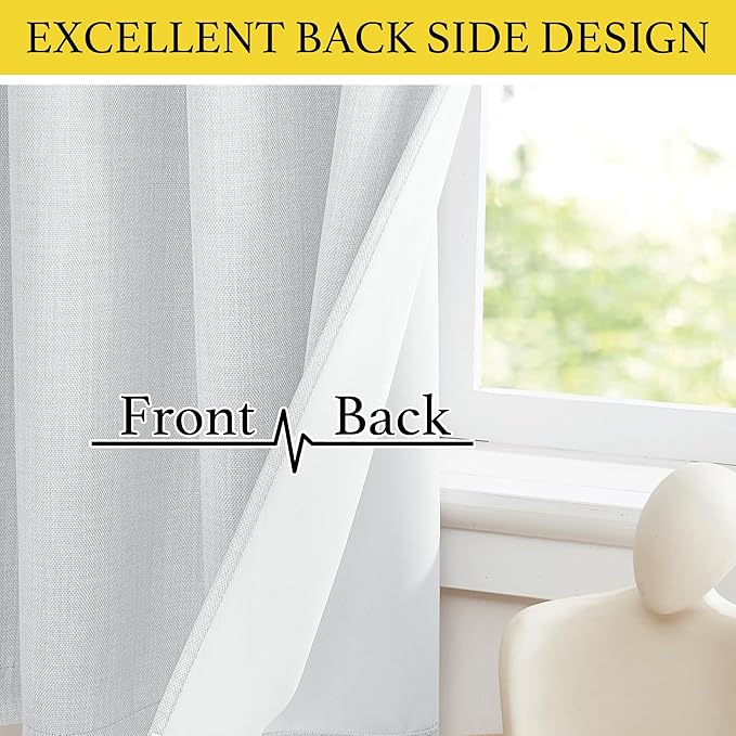 NICETOWN Farmhouse Blackout Small Curtains