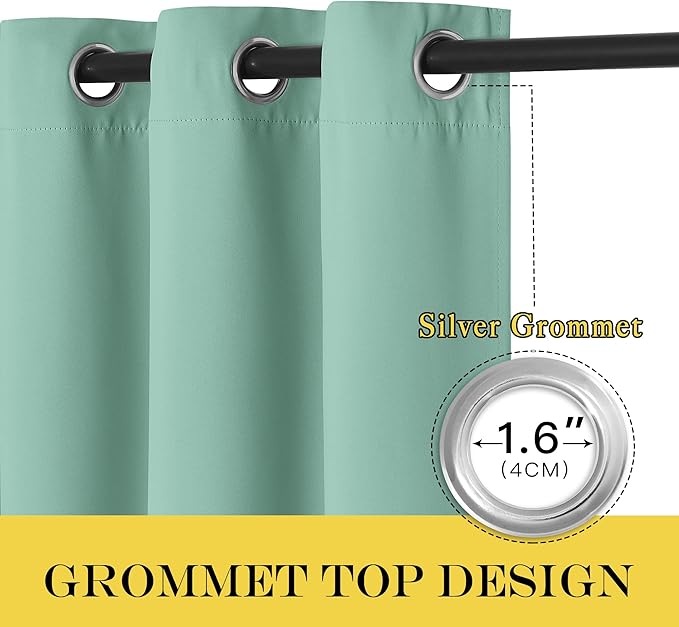 NICETOWN Sliding Door Window Treatment Blackout Patio Door Curtain Panels