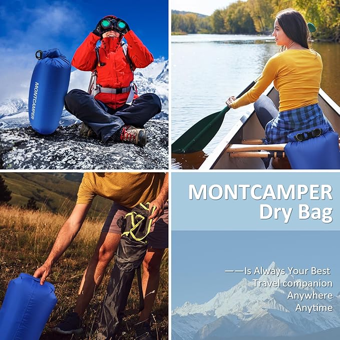 30D Nylon Waterproof Dry Bag-Suitable for Hiking, Kayaking and Rafting-Portable Waterproof Storage Sack with Roll Top Closure-Float on Water(3L/Black)