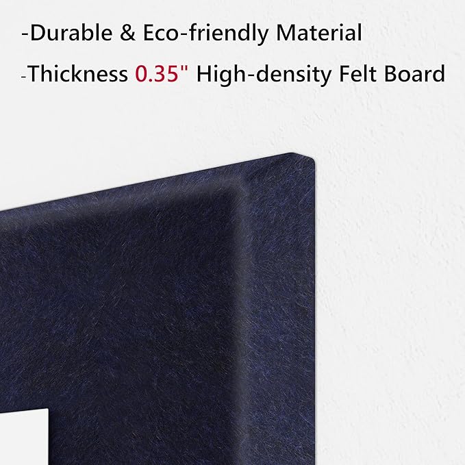 Neatsure Large Cork Board for Wall, 6 Panels Felt Tiles Tack Push Pin Board for