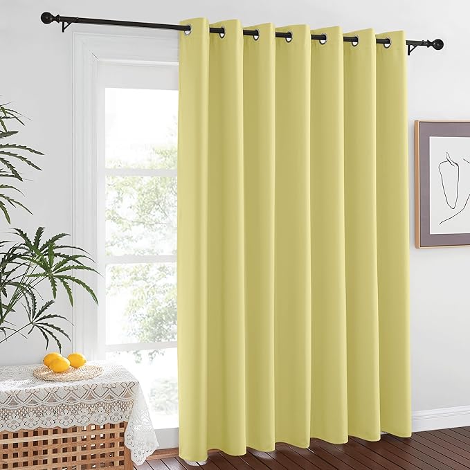 NICETOWN Blackout Sliding Glass Door Curtain 84 inches Long, Grommet Thermal