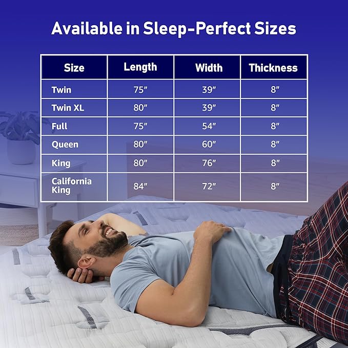 REVO SLEEP Gel Memory Foam Mattress, 8-Inch Queen – Cooling, Supportive Gel Foam Mattress for Pressure Relief and Breathable Comfort – Compact Profile, Big Comfort