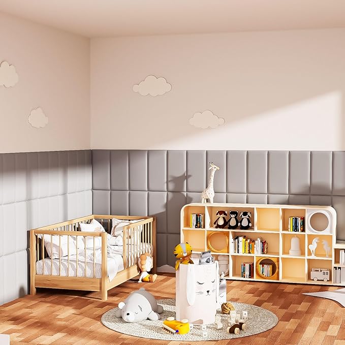 3D Anti-Collision Wall Padding for Kids, Self-Adhesive Panels for