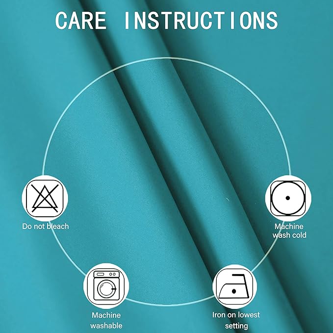 LEMOMO Teal Blackout Curtains/42 x 84 Inch/Set of 2 Panels Thermal Room