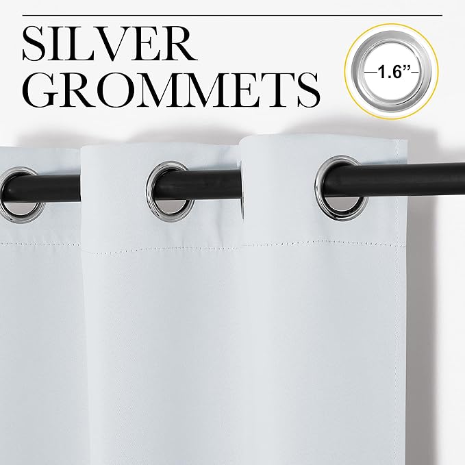 NICETOWN Room Darkening Curtain Panels, 2 Panels, 55 inches W x 108 inches