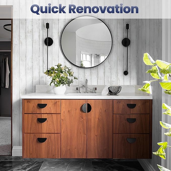 Abyssaly Peel and Stick Wallpaper 17.7" X 118" White Gray Wood Shiplap Contact