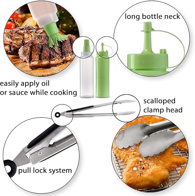 Metal Spatula Set of 4 - Griddle Accessories kit - Grill Flat Spatula Pancake Flipper Hamburger Turner - Metal Utensil Great for BBQ Grill Flat Top Cast Iron Griddle - Commercial Grade