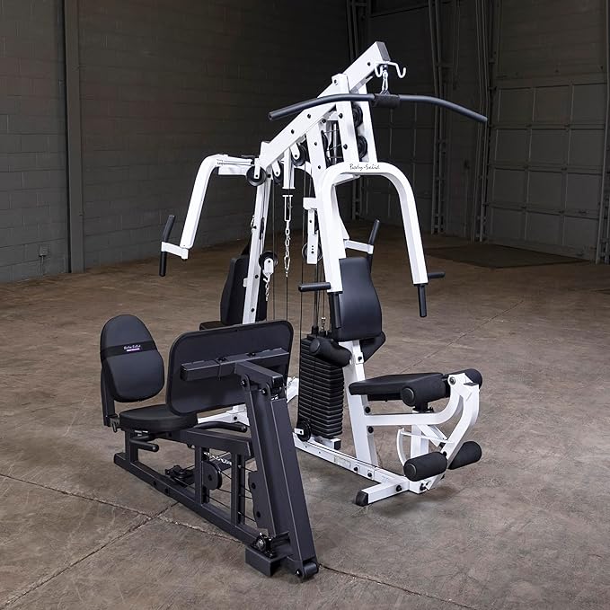 Body-Solid (EXM2500LPS) Multi-Station Home Gym Machine, Arm & Leg Strength Training Functional Exercise Workout Station, 210lbs. Weight Stack with Leg Press