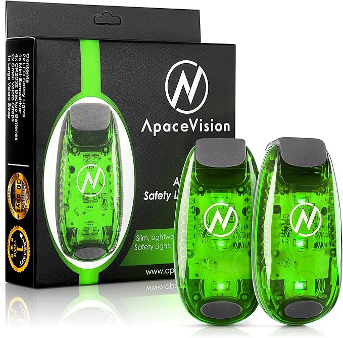 LED Safety Light (2 Pack) - Clip On Strobe/Running Lights for Runners, Dog, Bike, Walking, Boat, Kayak, Stroller and More - High Visibility Accessories for Your Reflective Gear, Bicycle