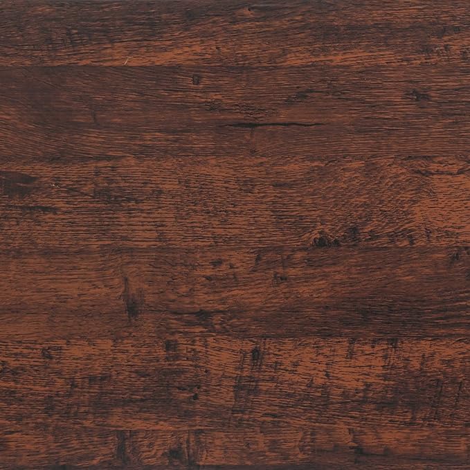 Dimoon 78.7"x17.7" Wood Stick and Peel Wallpaper Red Brown Wood Paper Red Dark