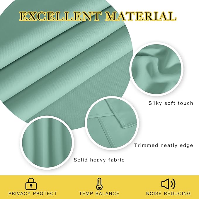 NICETOWN Blackout Curtains 84 Inch Length, Thermal Insulated Room Darkening