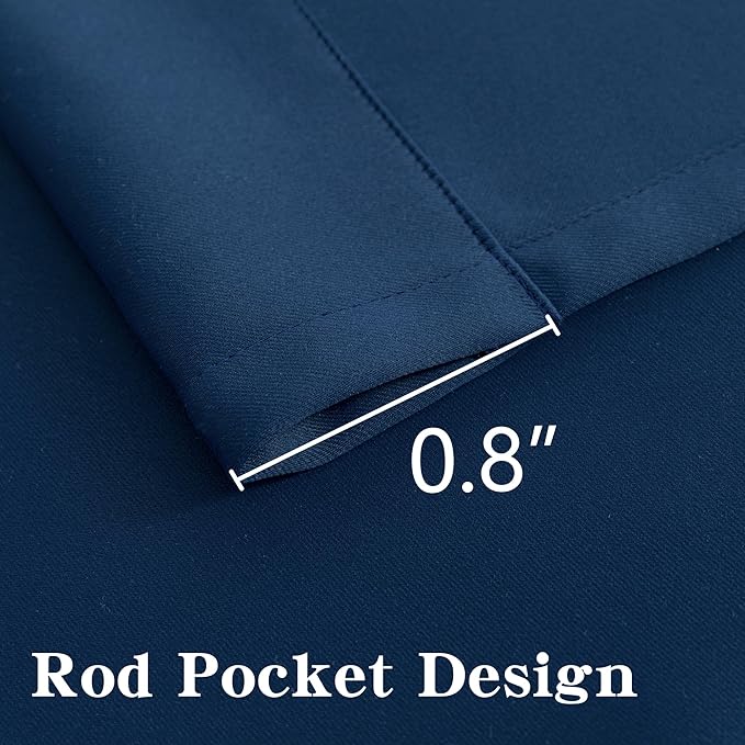 IGEMAEVE Blackout Curtains 72 Inch Length 2 Panels Set, Rod Pocket Energy