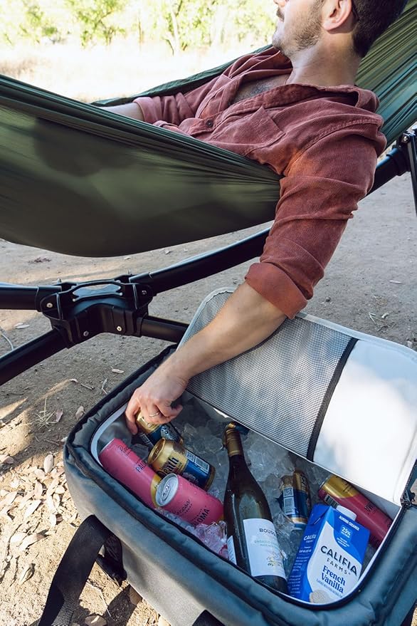 AO Coolers Stow 'n Go Canvas Soft-Sided Cooler, Low Profile and Leak Proof, Insulated for 24-Hour Cold, Hunter Green, 38-Can