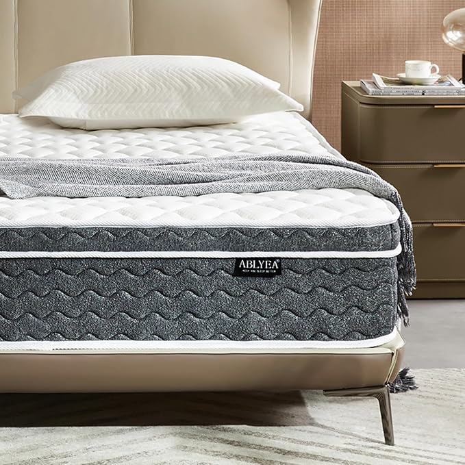 Queen Mattress 10 Inch Queen Mattress in a Box - Memory Foam & Individually Pocket Coils Springs | Pressure Relief | Motion Isolation, Edge Support | CertiPUR-US Certified | Medium Firm
